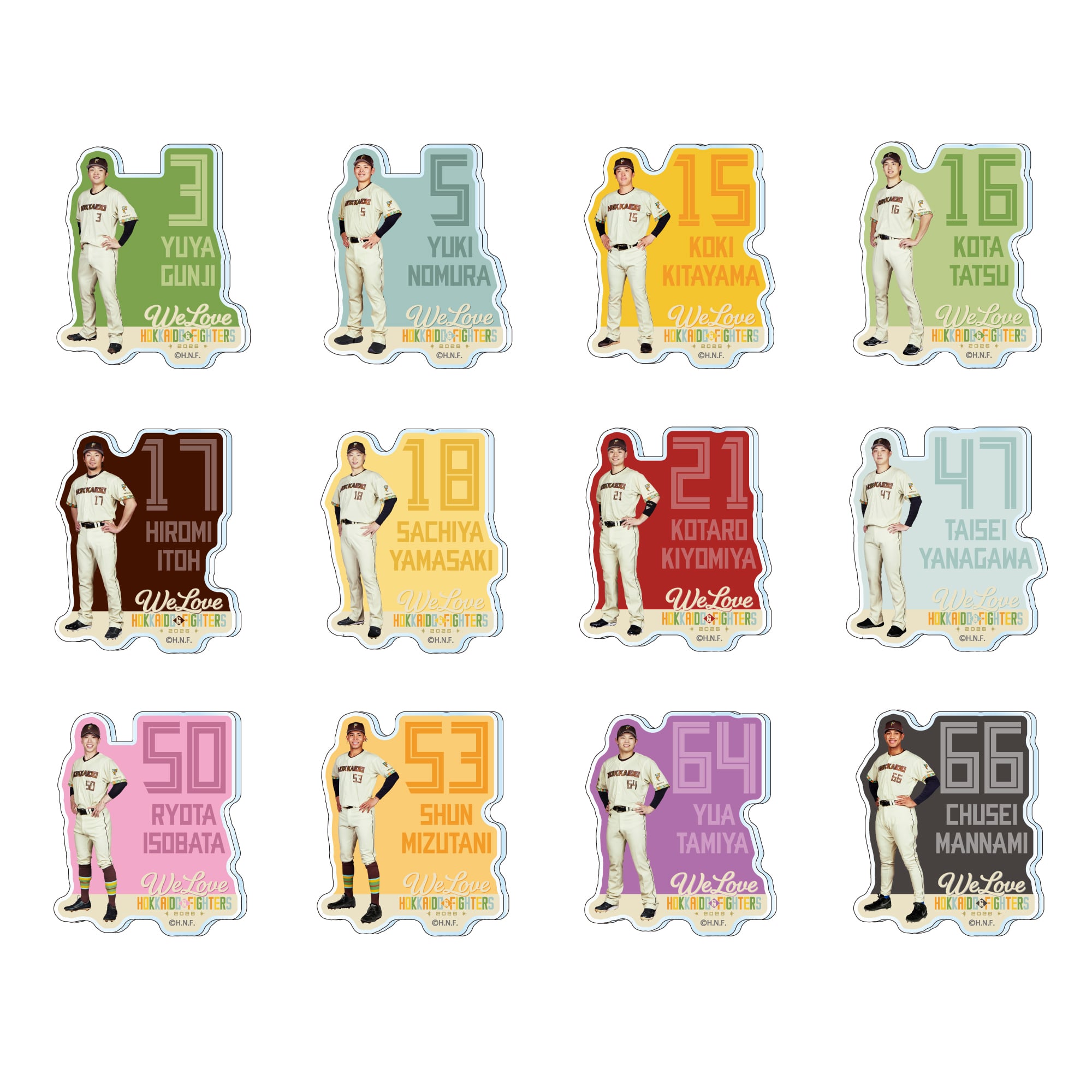 シークレット】WE LOVE HOKKAIDO ＆ FIGHTERS 2026 アクリルバッジ